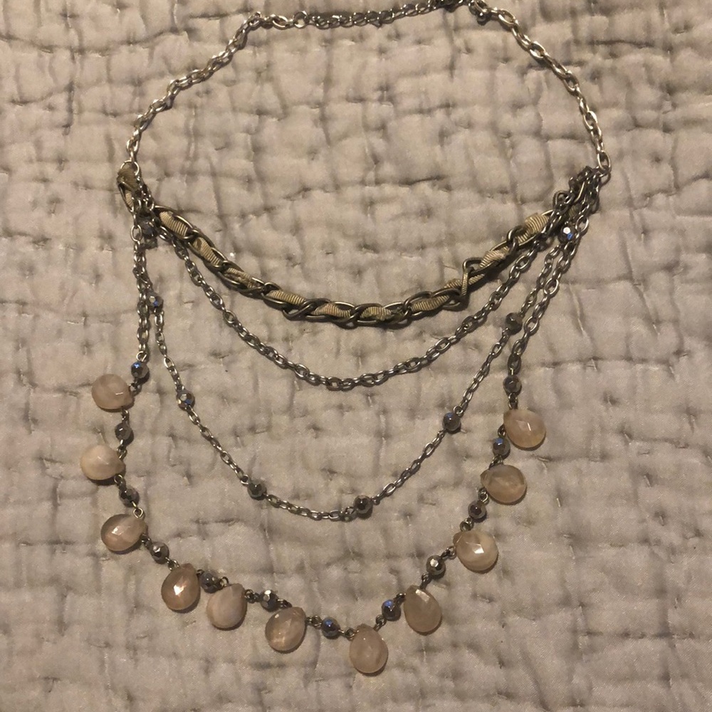 Buckle multi chained necklace